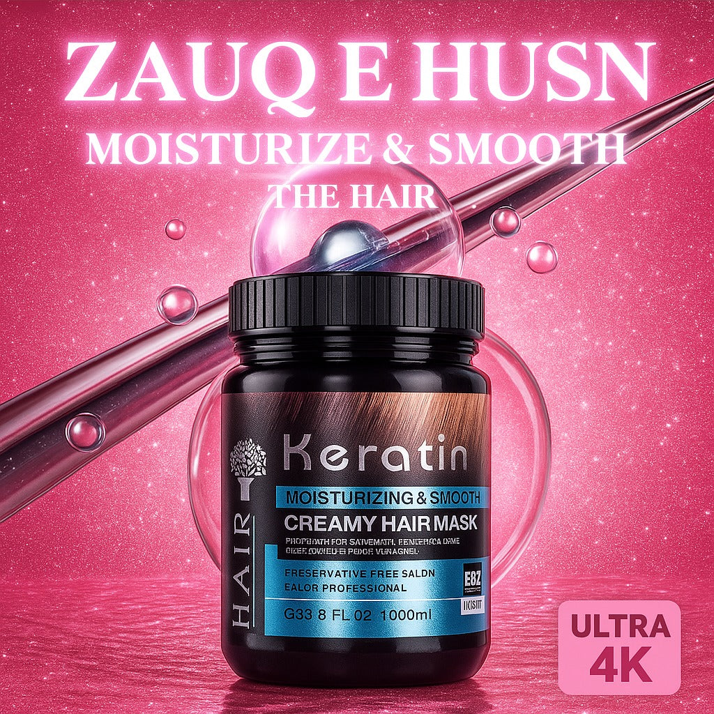 Keratin Straightening & Smoothing Creamy Hair Mask Treatment – 500ml