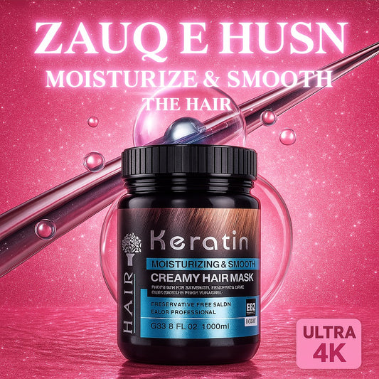 Keratin Straightening & Smoothing Creamy Hair Mask Treatment – 500ml