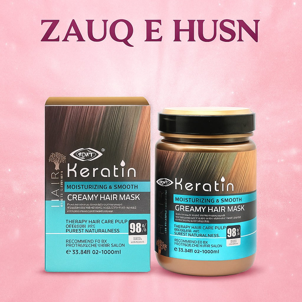 Keratin Straightening & Smoothing Creamy Hair Mask Treatment – 500ml