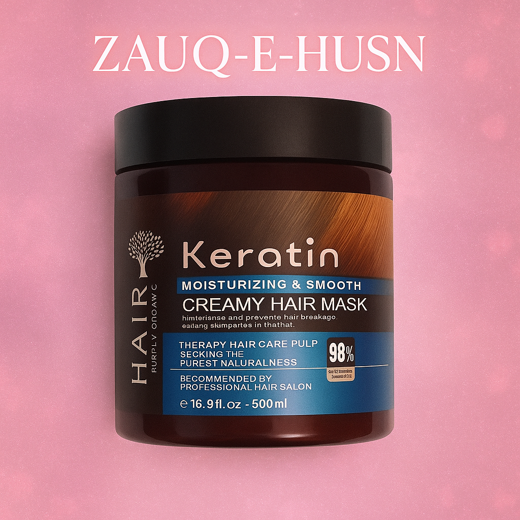 Keratin Straightening & Smoothing Creamy Hair Mask Treatment – 500ml