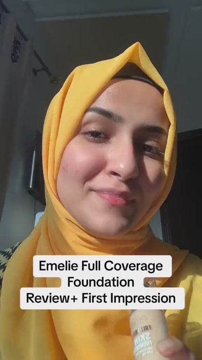 Emelie Cosmetics Infallible 24H Fresh Wear Foundation – Natural Matte Finish, Long-lasting, Waterproof, Sweat & Heat Proof with SPF 25