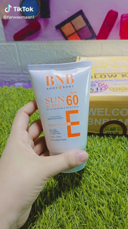 Sunscreen SPF 60 - High Protection with Vitamin E for UVA/UVB Defense
