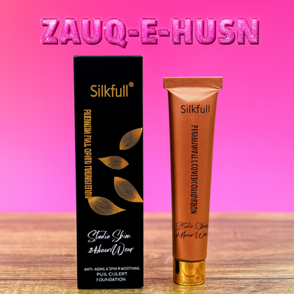 Silkfull Waterproof Tube Makeup Foundation | Long-Lasting, Full Coverage, Hydrating | 15g